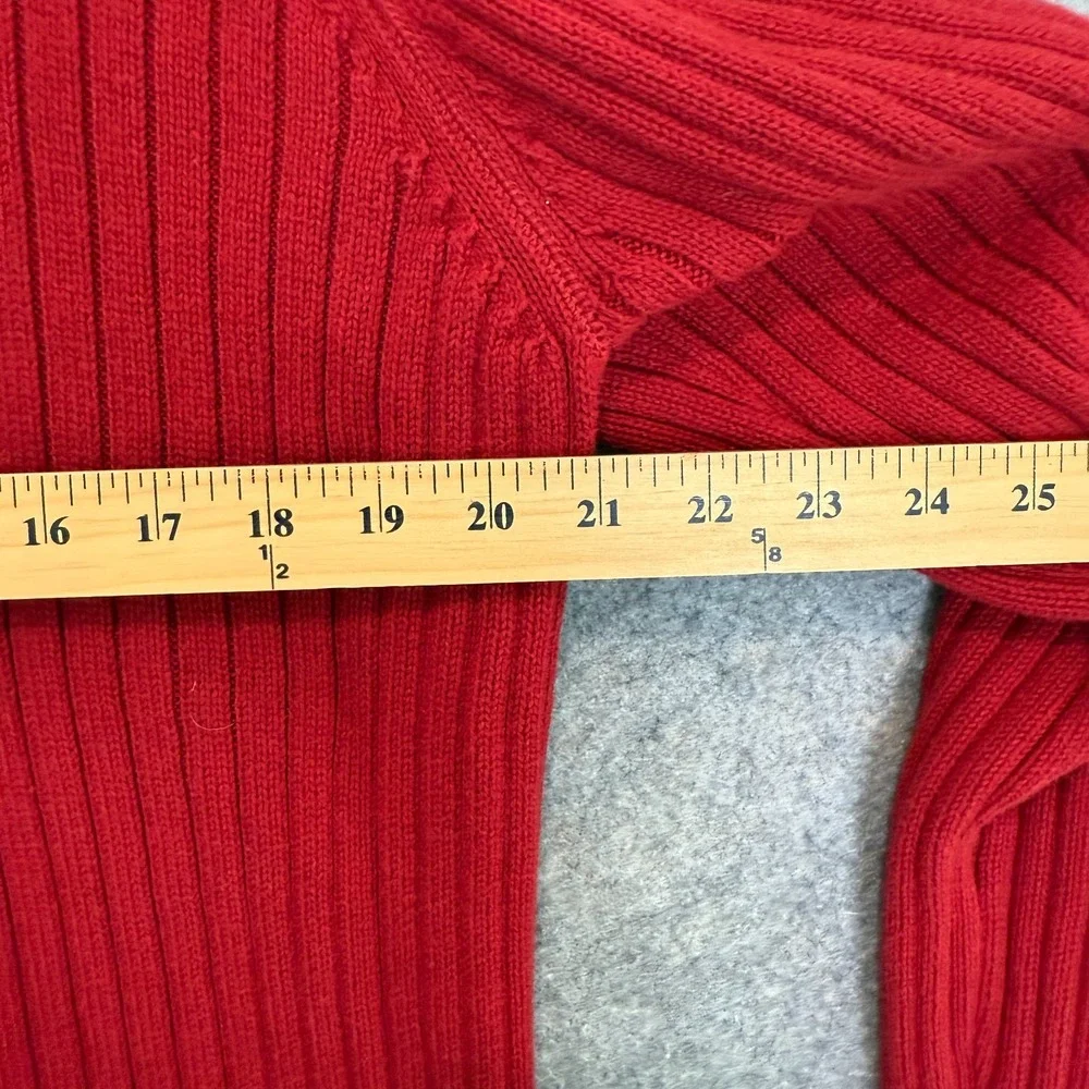 Polo Jeans Company Ralph Lauren Heavyweight Sweater Mens Large Ribbed‎ Knit Red